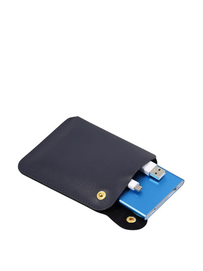 Noble Macmillan Navy leather phone bank case at Collagerie