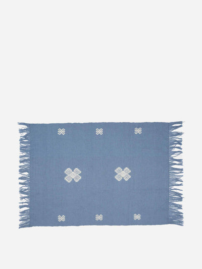 Routes Interiors Blue Arrazola handwoven placemats, set of 2 at Collagerie