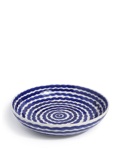 Carolina Irving & Daughters Cobalt squiggle serving bowl at Collagerie