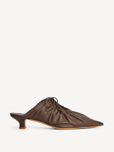 By Malene Birger Masey leather mules at Collagerie