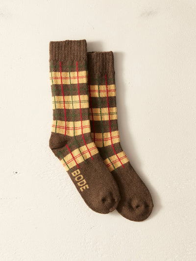 bode Country plaid socks at Collagerie