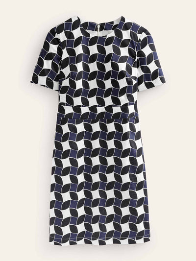 Boden Navy cotton shift dress at Collagerie