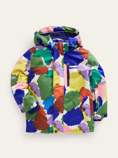 Painterly Patch All-weather waterproof jacket at Collagerie