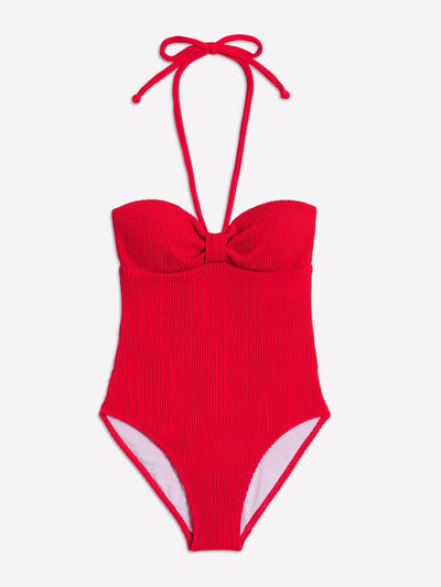 Boden Crinkle texture swimsuit at Collagerie