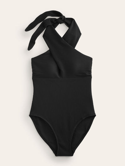 Boden Cross front halter swimsuit at Collagerie