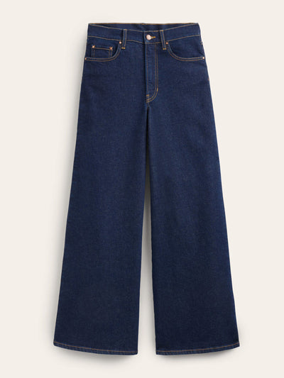 Boden High rise wide leg jeans in Indigo at Collagerie