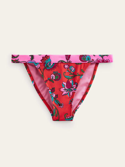 Boden Pink floral-print bikini bottoms at Collagerie