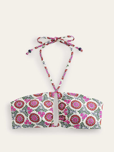 Boden Pink printed bikini top at Collagerie