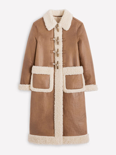 Boden Shearling duffle coat at Collagerie