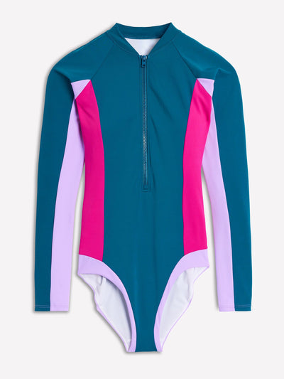 Boden Sporty raglan sleeve swimsuit at Collagerie