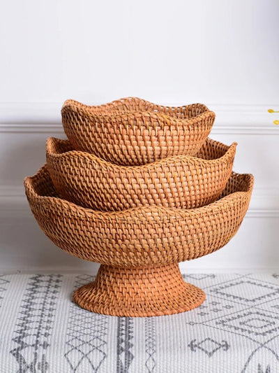 Bonheur Home Decor Rattan wicker storage bowl at Collagerie