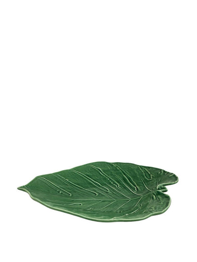 Bordallo Pinheiro Swiss cheese leaf platter at Collagerie