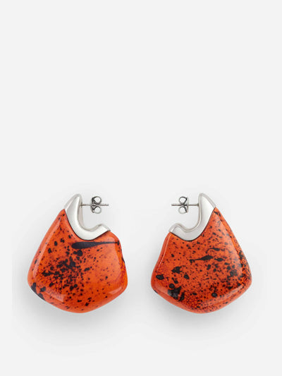 Bottega Veneta Large Fin ceramic earrings at Collagerie