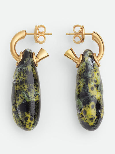 Bottega Veneta Ellipse small ceramic earrings at Collagerie