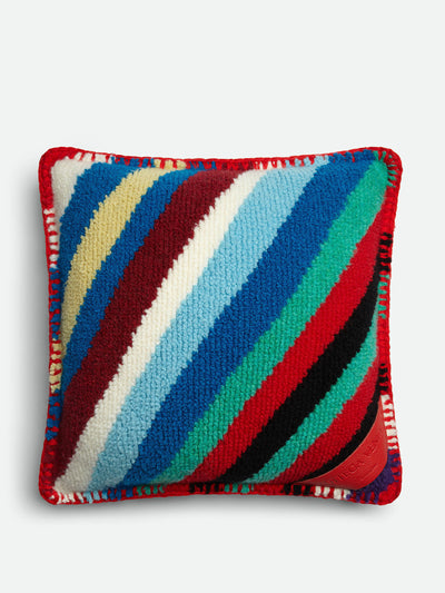 Bottega Veneta Loopy stripe knit cushion at Collagerie
