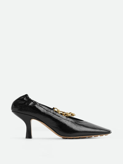 Bottega Veneta Sharp chain pumps at Collagerie