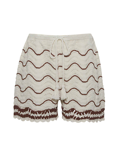 Cara Cara Brown coffee wave Aicha shorts at Collagerie