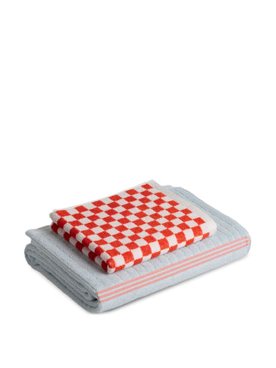 Baina Orange organic cotton towel set at Collagerie