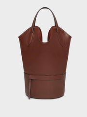 Ray leather bucket bag in Wine BAGS J&M Davidson    - Collagerie
