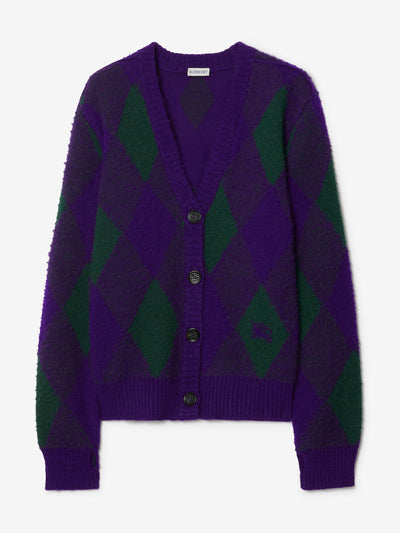 Burberry Argyle wool cardigan at Collagerie