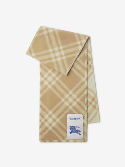 Burberry Check wool scarf at Collagerie