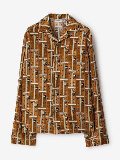 Burberry Bus silk pyjama shirt at Collagerie