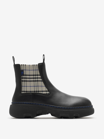 Burberry Leather Creeper low Chelsea boots at Collagerie