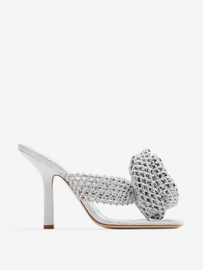 Burberry Crochet rose sandals at Collagerie