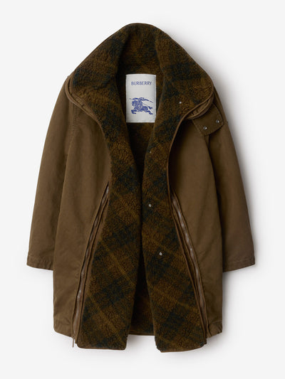 Burberry Detachable warmer cotton parka at Collagerie