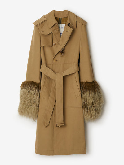 Burberry Long cotton nylon trench coat at Collagerie