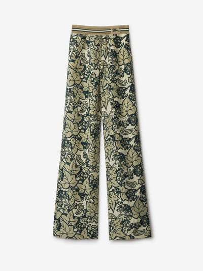 Burberry Ivy silk trousers at Collagerie