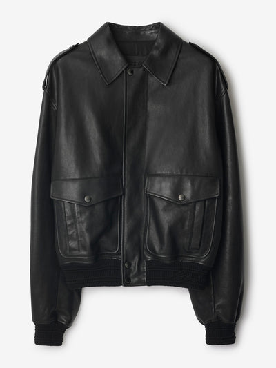 Burberry Leather bomber jacket at Collagerie