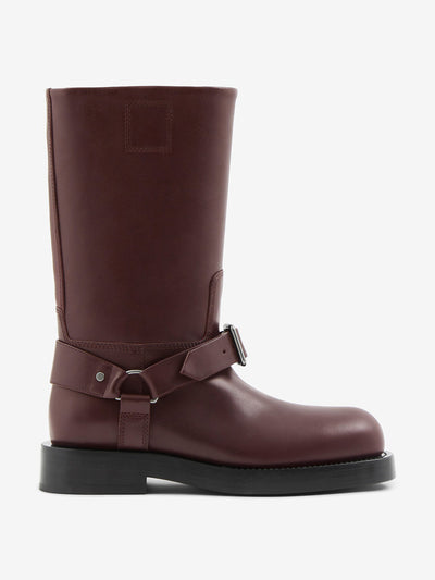 Burberry Leather saddle low boots at Collagerie