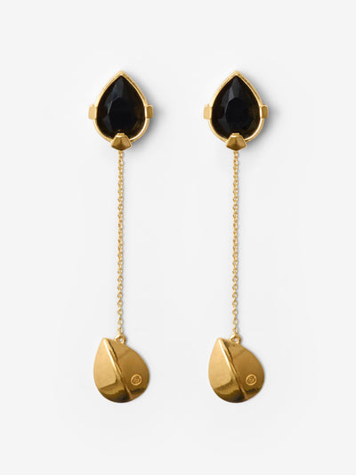 Burberry Onyx shield pendant earrings at Collagerie