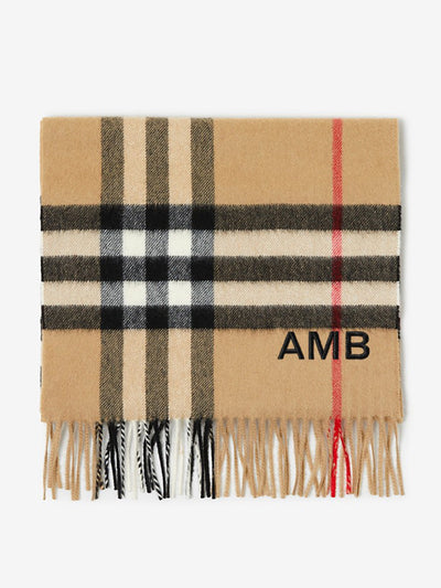 Burberry Check cashmere scarf at Collagerie