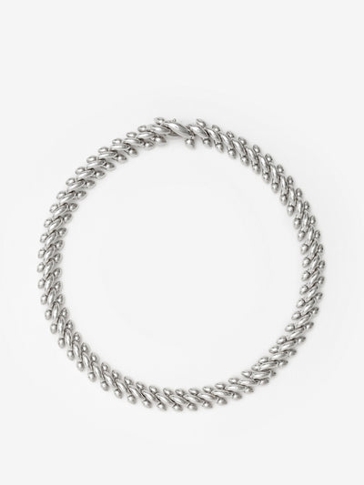 Burberry Silver spear chain necklace at Collagerie