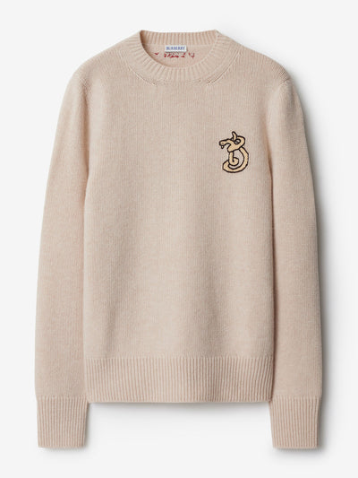 Burberry B snake wool cashmere sweater at Collagerie