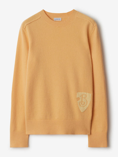 Burberry B shield wool blend sweater at Collagerie