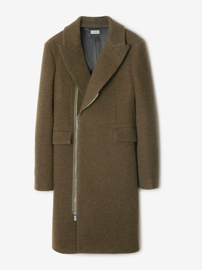 Burberry Wool zip tailored coat at Collagerie