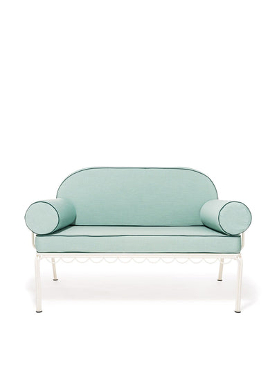 Business & Pleasure Co. The Al Fresco Love Seat in Rivie Green at Collagerie