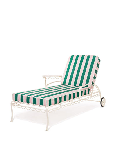 Business & Pleasure Co. The Al Fresco sun lounger in Bistro Green stripe at Collagerie