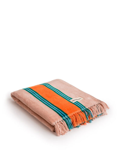 Business & Pleasure Co. The beach towel - bistro dusty pink stripe at Collagerie