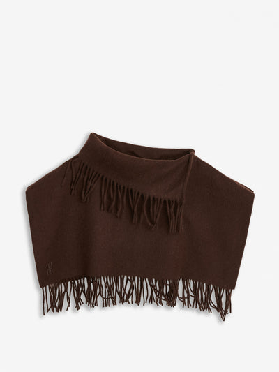 By Malene Birger Turtla wool fringe bib at Collagerie