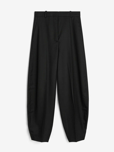 By Malene Birger Black high waisted trousers at Collagerie