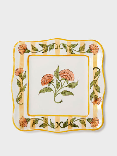 Cabana Yellow charger plate at Collagerie