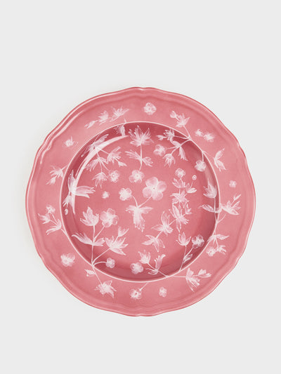Ginori 1735 Floral dessert plate pink at Collagerie