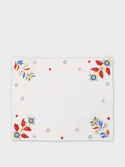 Cabana Hand-embroidered floral placemats (set of 2) at Collagerie
