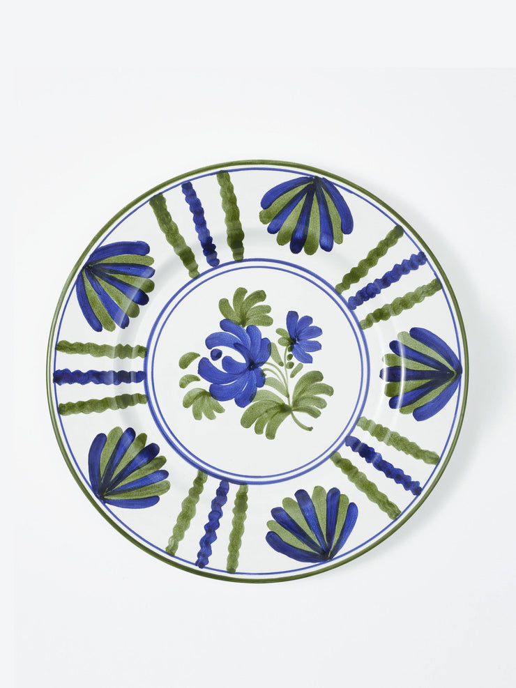 Blossom dinner plate in blue Interiors Cabana Magazine    - Collagerie