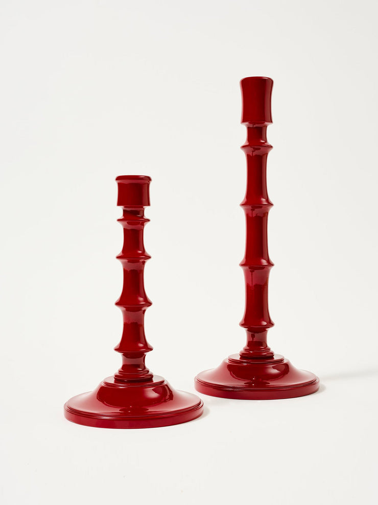 Cinzia lacquered candle holders (set of 2) Interiors Cabana Magazine    - Collagerie