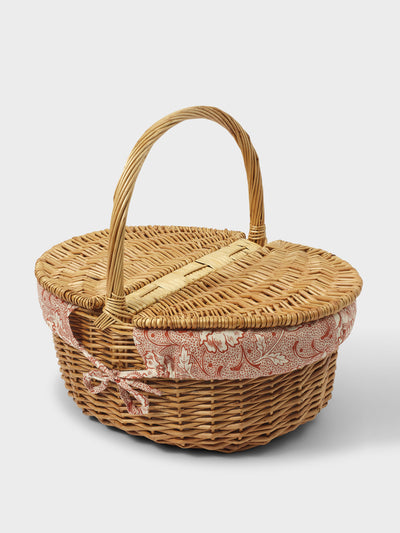 Cabana Magazine Wicker picnic basket toscana red at Collagerie